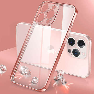 Alogy TPU Luxury Case with Camera Protector for Apple iPhone 12 Pro Pink and Transparent