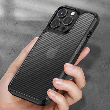 Alogy Techsuit CarbonFuse protective phone case for Apple iPhone 14 Pro Max Black