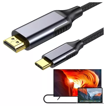 Alogy USB-C to HDMI Cable HUB Adapter 4K 60HZ 200cm 2m Black