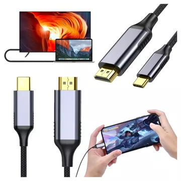 Alogy USB-C to HDMI Cable HUB Adapter 4K 60HZ 200cm 2m Black