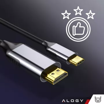 Alogy USB-C to HDMI Cable HUB Adapter 4K 60HZ 200cm 2m Black