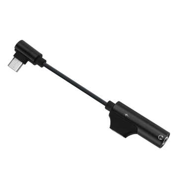 Alogy USB-C to USB-C Type C Mini Jack 3.5mm Adapter with DAC Black