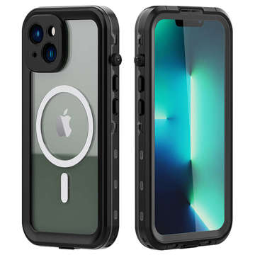 Alogy Waterproof Case IP68 Case with Clear Back 360 Armor Case for MagSafe for Apple iPhone 14