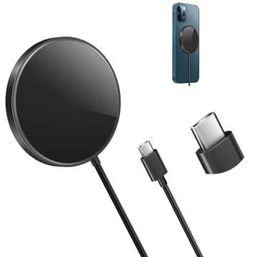 Alogy Wireless Charger for MagSafe 20W for iPhone 14/13/ PRO/ MAX/ MINI Black Wall Charger