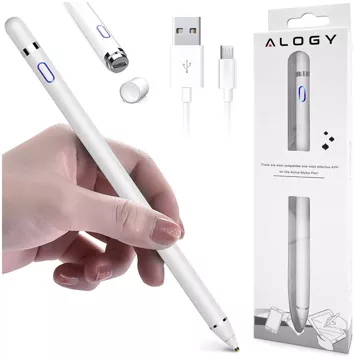 Alogy active capacitive stylus for tablet phone screen White