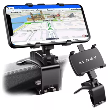 Alogy car holder for a phone up to 7.2 inches for a mirror cockpit black