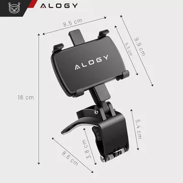 Alogy car holder for a phone up to 7.2 inches for a mirror cockpit black