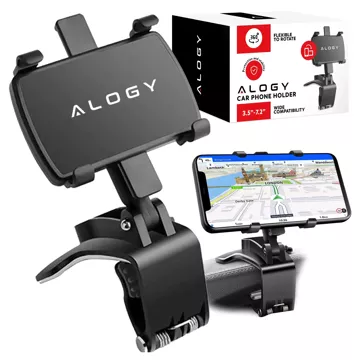 Alogy car holder for a phone up to 7.2 inches for a mirror cockpit black