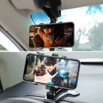 Alogy car holder for a phone up to 7.2 inches for a mirror cockpit black