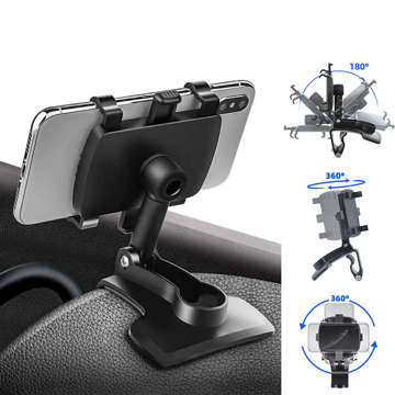 Alogy car holder for a phone up to 7.2 inches for a mirror cockpit black