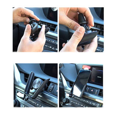 Alogy gravitational phone holder for grille, 4.5"-6.2" boards Black