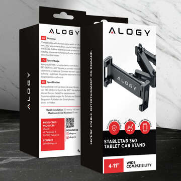 Alogy headrest car holder for phone/tablet Black