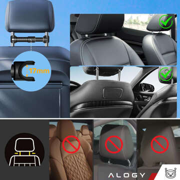 Alogy headrest car holder for phone/tablet Black