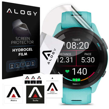 Alogy hydrogel protective film for Garmin Forerunner 265 smartwatch