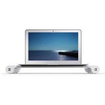 Alogy laptop monitor stand with HUB 4x USB Silver