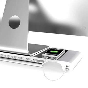 Alogy laptop monitor stand with HUB 4x USB Silver