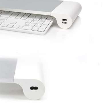 Alogy laptop monitor stand with HUB 4x USB Silver