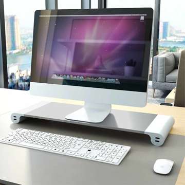 Alogy laptop monitor stand with HUB 4x USB Silver