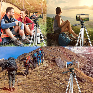 Alogy light tripod with remote control and bag smartphone holder, phone, camera 105cm 4in1