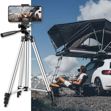 Alogy light tripod with remote control and bag smartphone holder, phone, camera 105cm 4in1