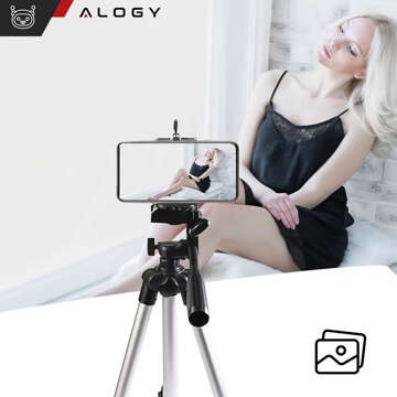 Alogy light tripod with remote control and bag smartphone holder, phone, camera 105cm 4in1