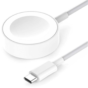 Alogy magnetic QI inductive charger cable for Apple Watch USB-C type C 100cm 1M White