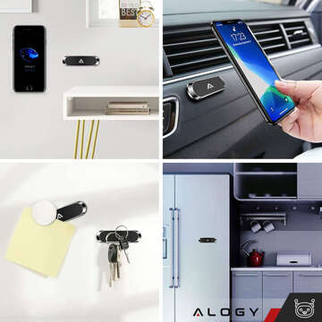 Alogy magnetic self-adhesive car holder Black