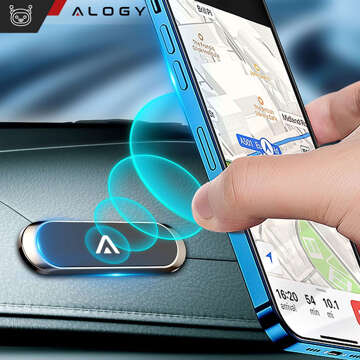 Alogy magnetic self-adhesive car holder Black