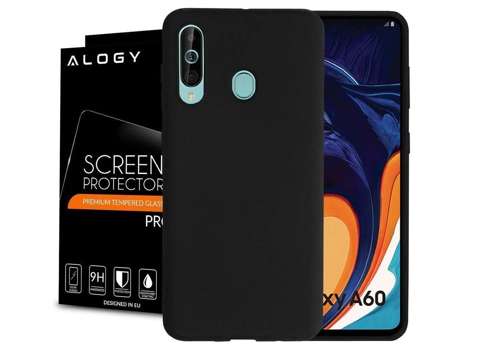 Alogy slim silicone case for Samsung Galaxy A60 black Alogy glass