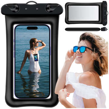 Alogy waterproof case with airbag universal waterproof IPX8 to 7.2 Black