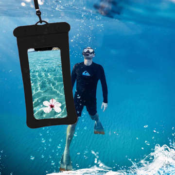 Alogy waterproof case with airbag universal waterproof IPX8 to 7.2 Black