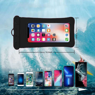 Alogy waterproof case with airbag universal waterproof IPX8 to 7.2 Black