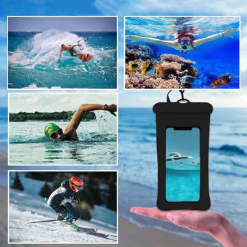 Alogy waterproof case with airbag universal waterproof IPX8 to 7.2 Black