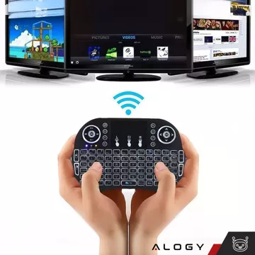 Alogy wireless mini keyboard backlit 3 colors touchpad