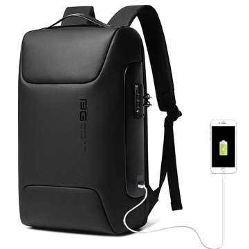 Anti-theft backpack Bange waterproof for laptop up to 15.6" multifunctional Black