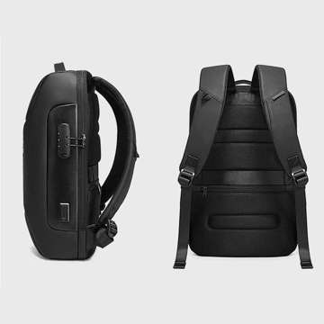 Anti-theft backpack Bange waterproof for laptop up to 15.6" multifunctional Black