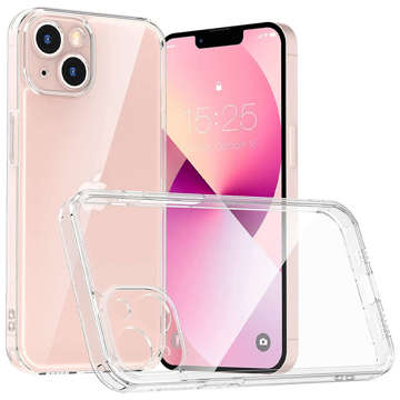 Armored Alogy Hybrid Case with Camera Cover for Apple iPhone 13 Transparent