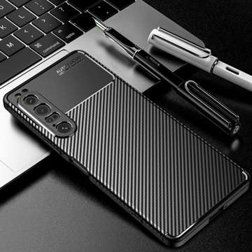 Armored case Alogy TPU Carbon Case for Sony Xperia 1 IV 2022 Black