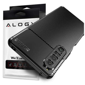 Armored case Alogy TPU Carbon Case for Sony Xperia 1 IV 2022 Black Glass