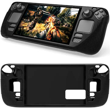 Armored protective silicone case PGTECH TPU Case for Steam Deck Black