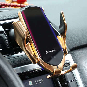 Automatic car holder Alogy R2 Qi inductive car charger for the car grille 10W Gold