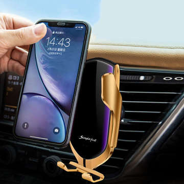 Automatic car holder Alogy R2 Qi inductive car charger for the car grille 10W Gold