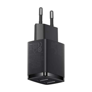 BASEUS Compact Wall charger 2x USB 10.5W Black