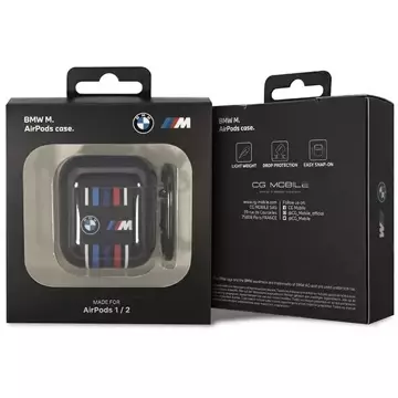 BMW BMA222SWTK case for AirPods 1/2 cover black/black Multiple Colored Lines