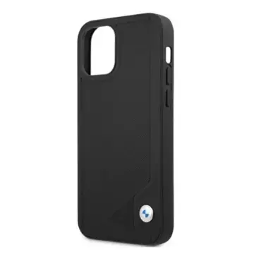 BMW BMHCP12LRCDPK Phone Case for Apple iPhone 12 Pro Max 6.7" black/black hardcase Leather Deboss