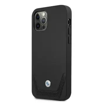 BMW BMHCP12LRSWPK Phone Case for Apple iPhone 12 Pro Max 6.7" black/black hardcase Leather Perforate