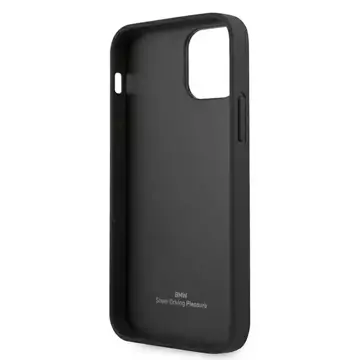 BMW BMHCP12SRCDPK Phone Case for Apple iPhone 12 Mini 5.4" black/black hardcase Leather Deboss
