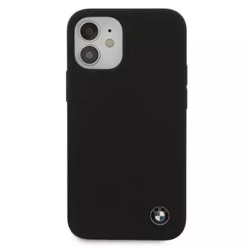 BMW BMHCP12SSILBK Phone Case for Apple iPhone 12 Mini 5.4" black/black hardcase Silicone Signature