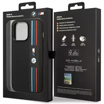 BMW BMHCP14L22PPMK Phone Case for Apple iPhone 14 Pro 6.1" black/black Tricolor M Collection