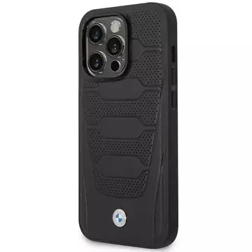 BMW BMHMP14X22RPSK Phone Case for Apple iPhone 14 Pro Max 6.7" black/black Leather Seats Pattern MagSafe